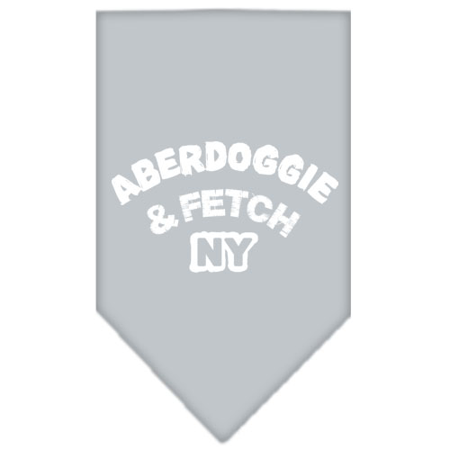 Aberdoggie NY Screen Print Bandana Grey Large